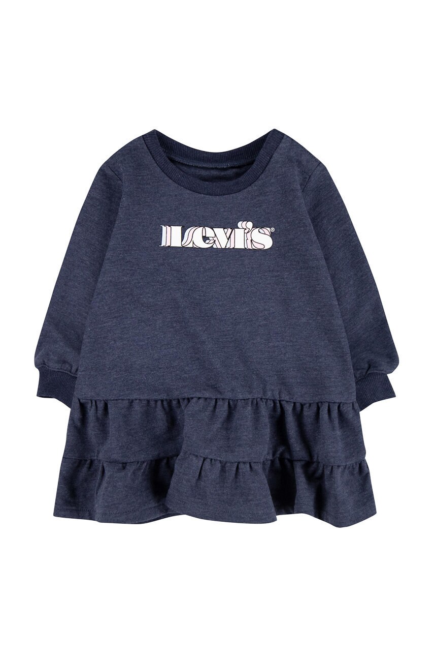Levi's rochie fete culoarea albastru marin, mini, evazata