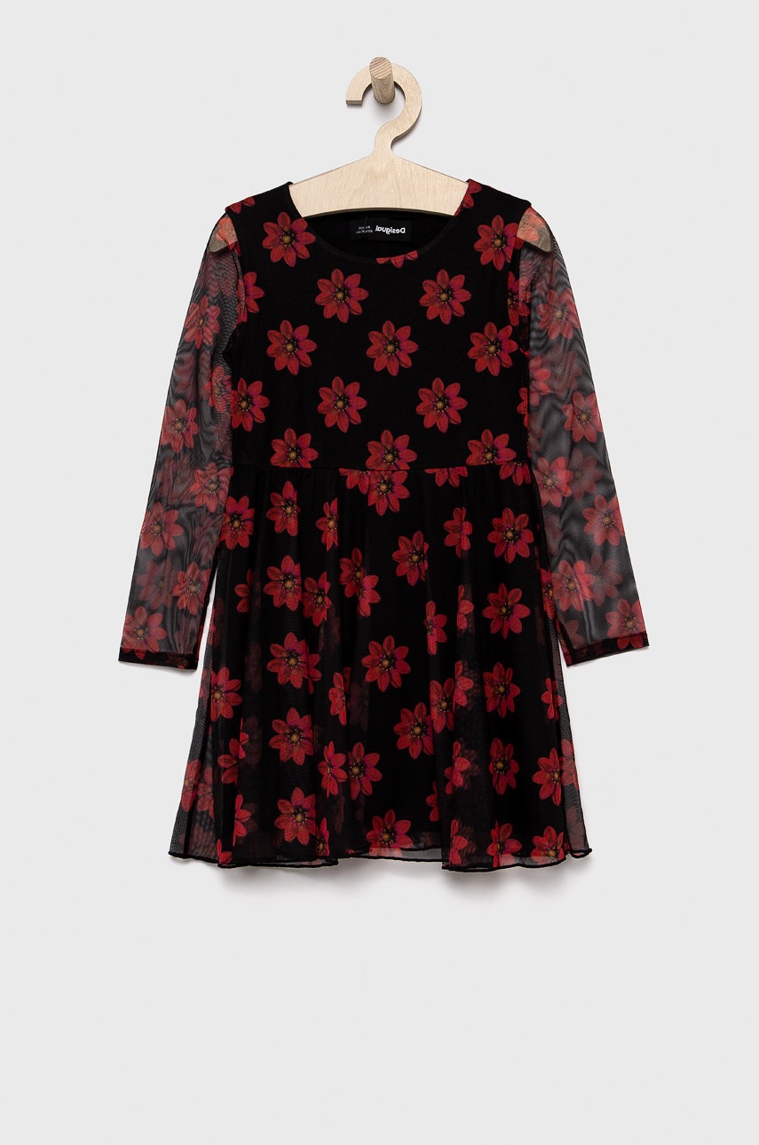 

Дитяча сукня Desigual колір червоний mini розкльошена