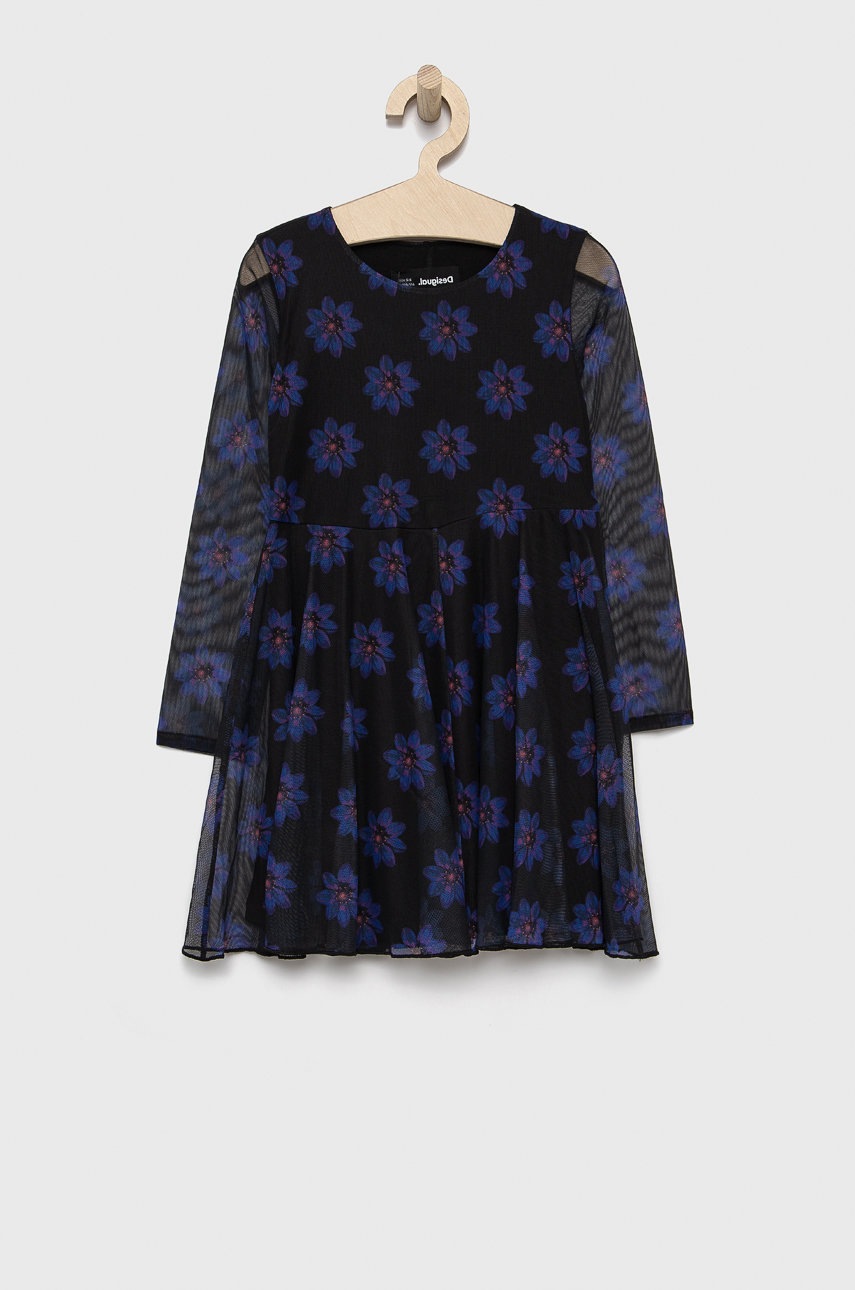 

Детское платье Desigual цвет синий mini расклешённое