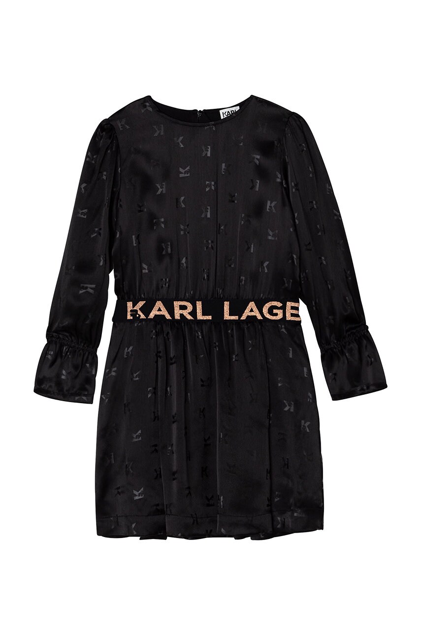 

Детское платье Karl Lagerfeld цвет чёрный mini расклешённое