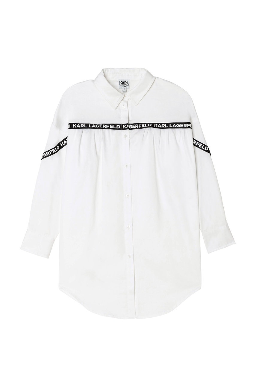 

Детское платье Karl Lagerfeld цвет белый mini oversize