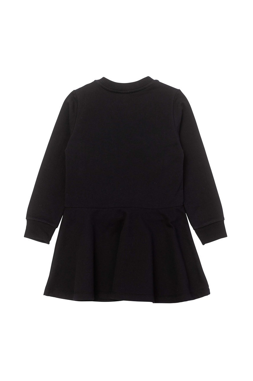 

Дитяча бавовняна сукня Kenzo Kids колір чорний mini розкльошена