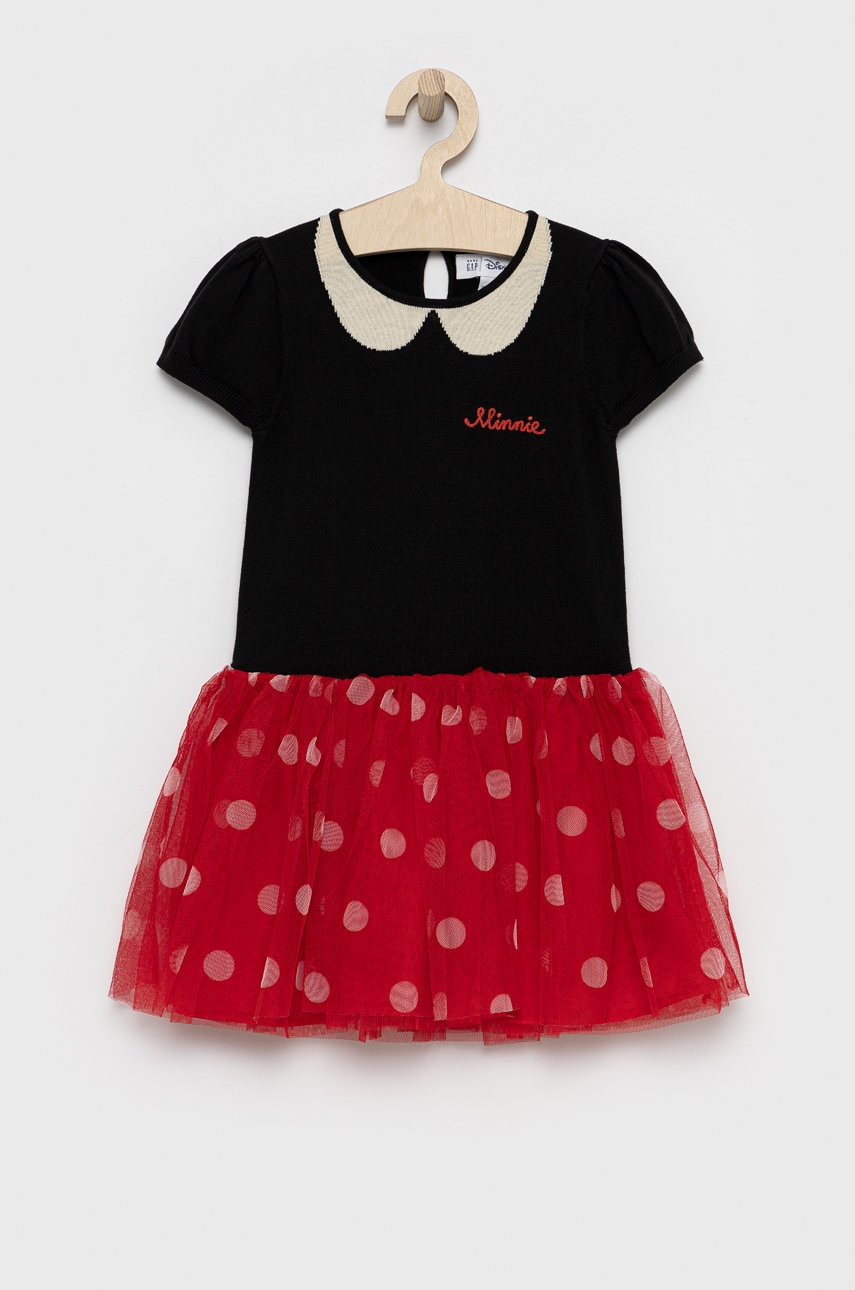 Gap rochie fete culoarea negru, mini, evazata