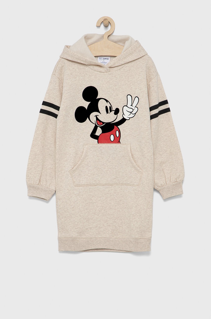 

Детска рокля GAP x Disney в сиво къс модел със стандартна кройка, Сив