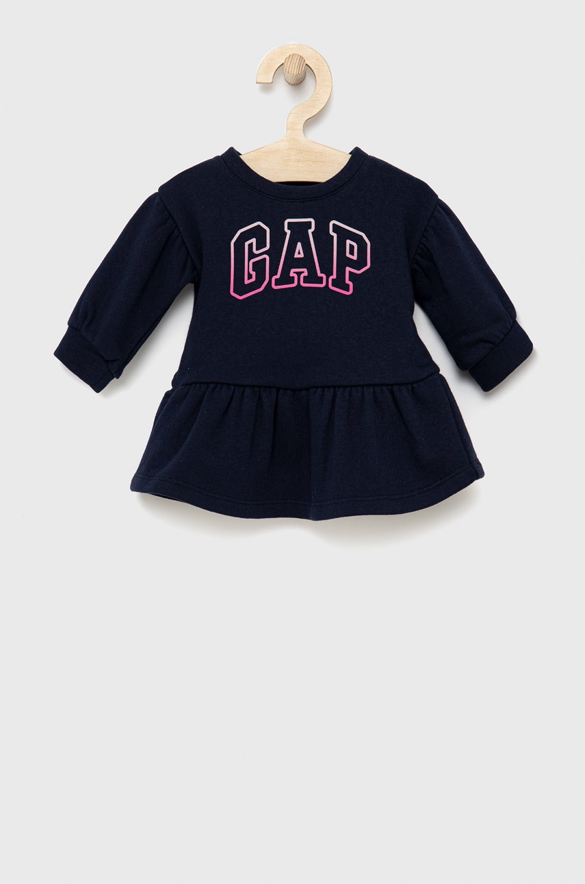 Gap rochie fete culoarea albastru marin, mini, evazati