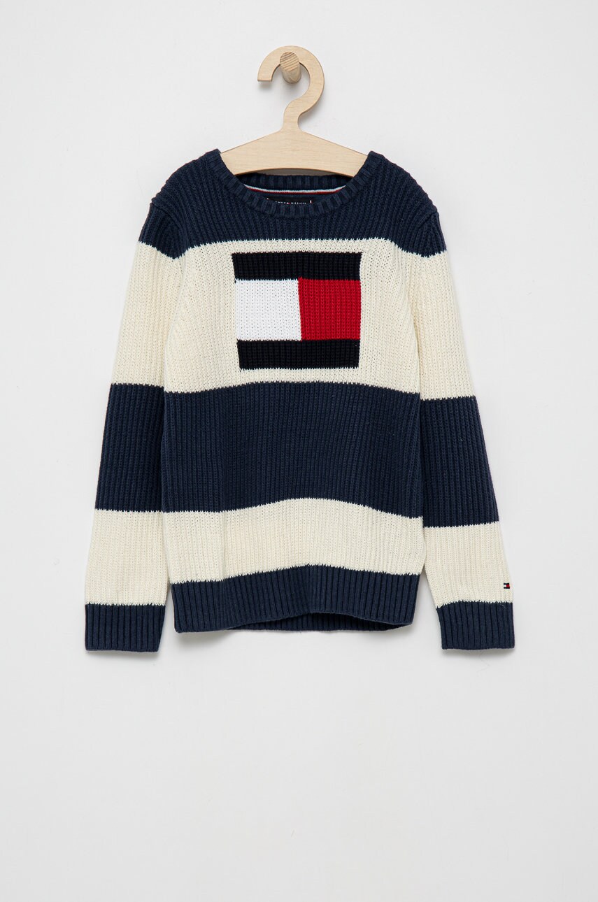 

Детски пуловер Tommy Hilfiger в тъмносиньо, Тъмносин