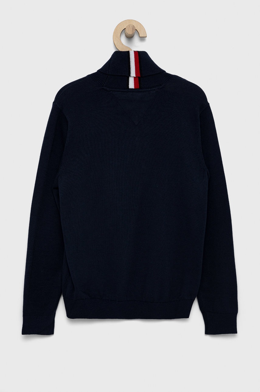 

Дитячий бавовняний светер Tommy Hilfiger колір синій легкий