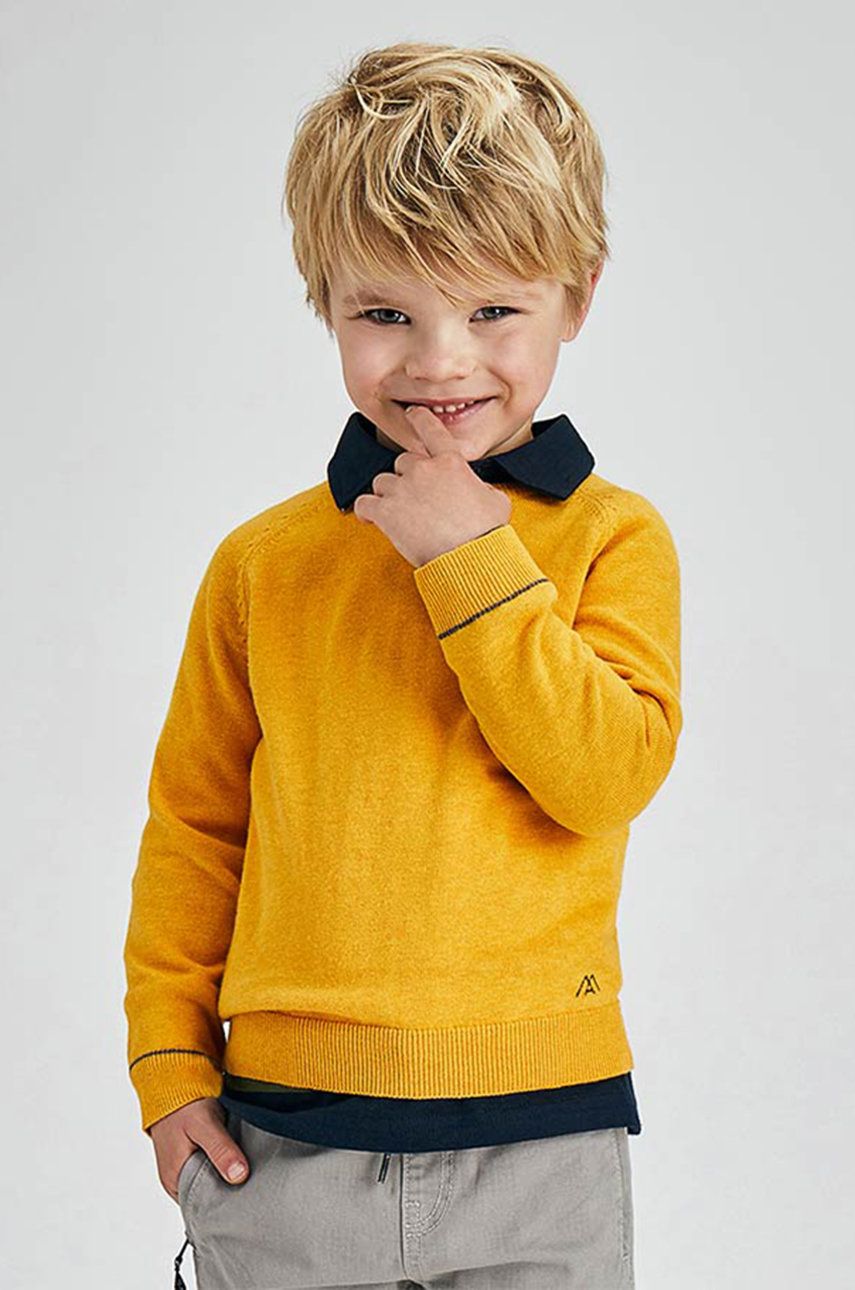 Mayoral Sweter dziecięcy kolor żółty
