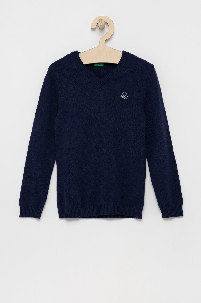 

United Colors of Benetton - Детски пуловер, Тъмносин