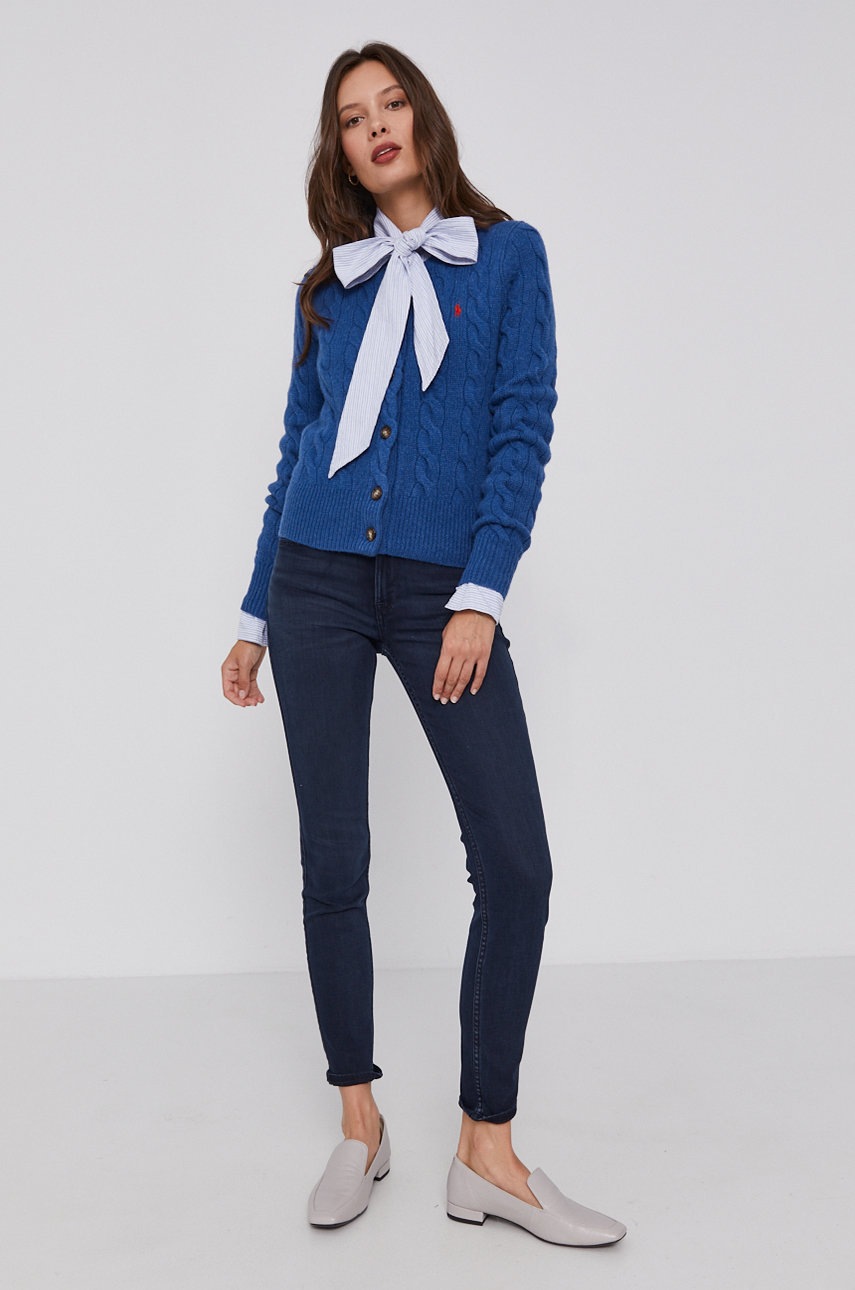 

Жилетка Polo Ralph Lauren дамска от топла материя, Син