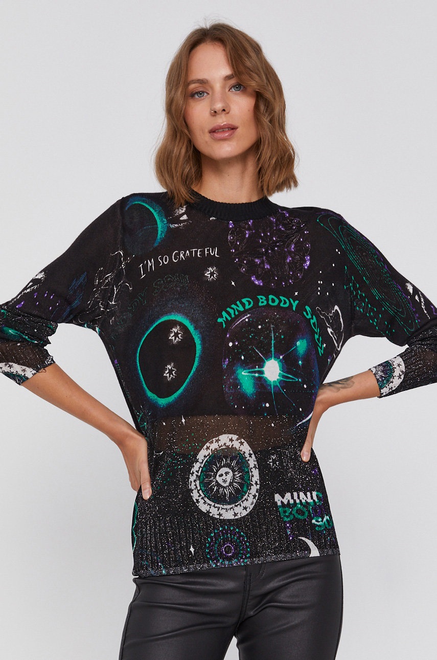 

Desigual - Пуловер, Черен