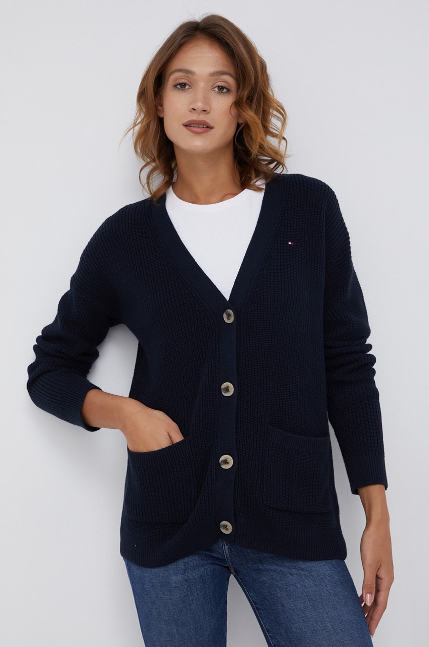 

Жилетка Tommy Hilfiger дамска в тъмносиньо, Тъмносин