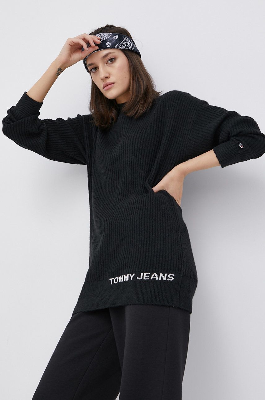 Tommy Jeans Sweter damski kolor czarny