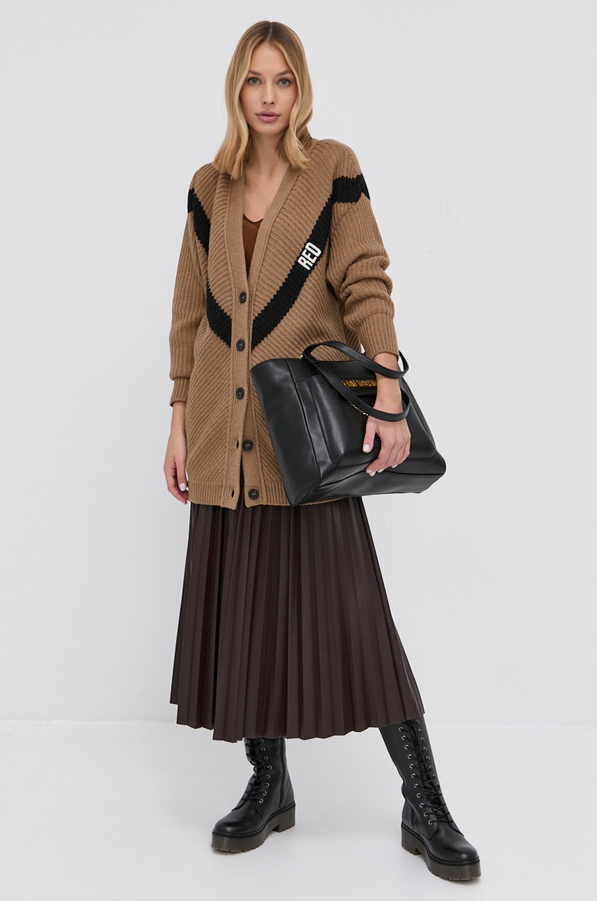 

Кардиган з домішкою вовни Red Valentino жіночий колір бежевий теплий