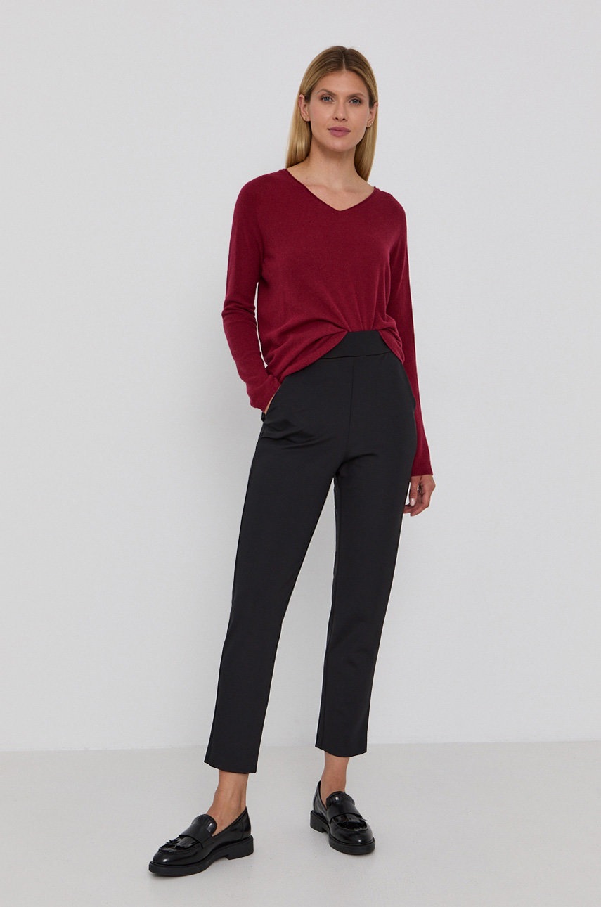 

Свитер с примесью шерсти Max Mara Leisure женский цвет бордовый лёгкий
