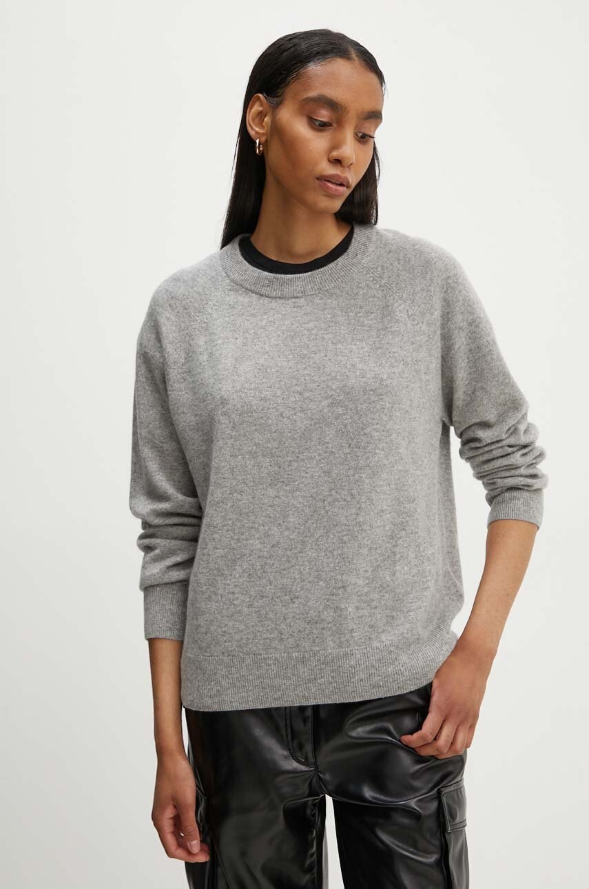 Samsoe Samsoe pulover de cașmir culoarea gri, light