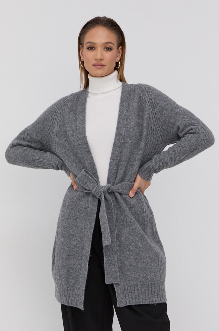 

Вълнена жилетка Marella дамска в сиво, Сив