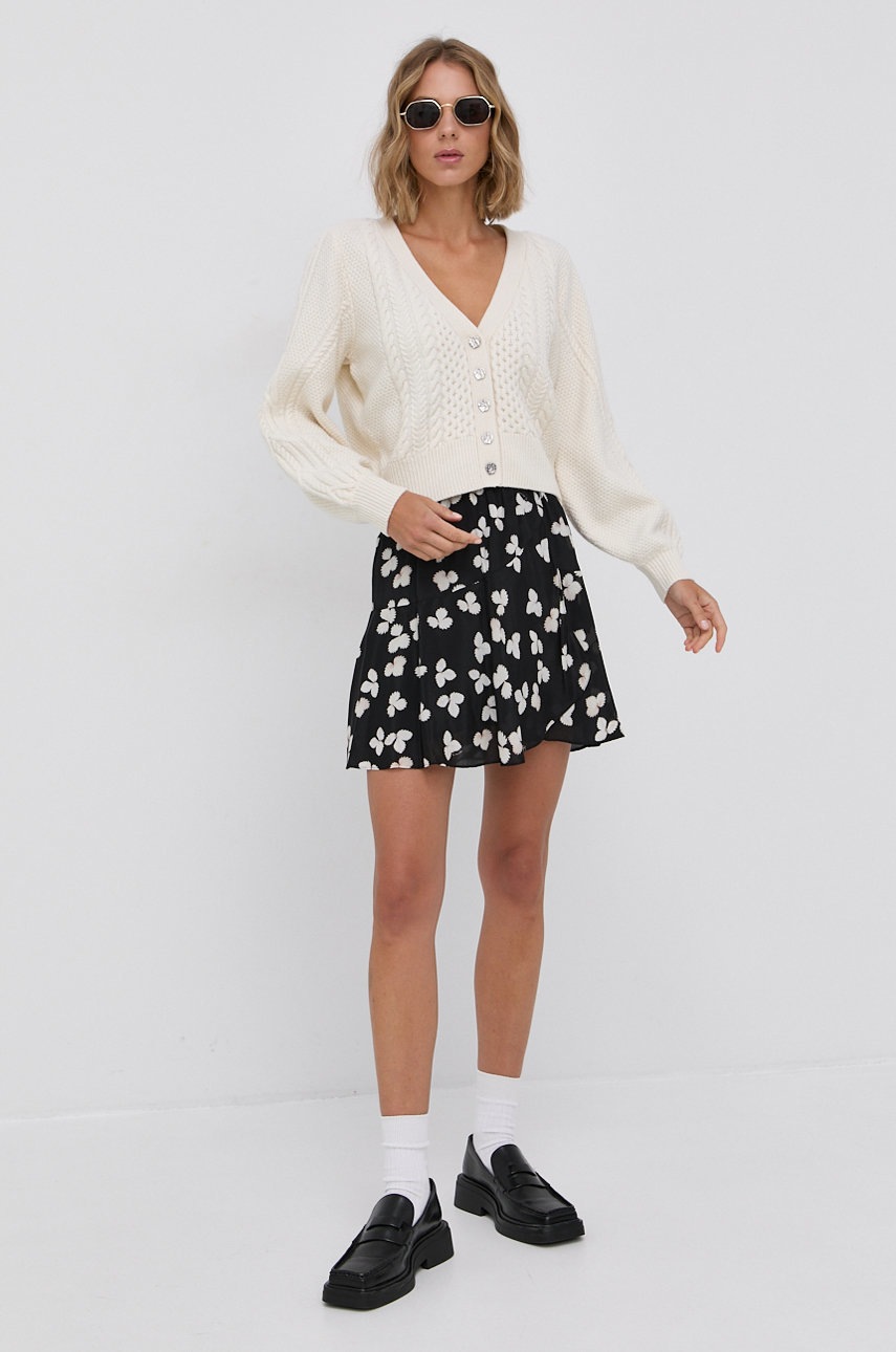 

Шерстяной кардиган The Kooples женский цвет кремовый