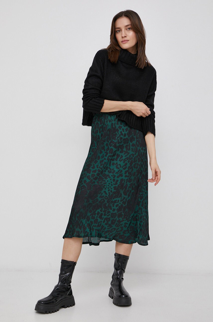Brave soul pulover femei, culoarea negru, light, cu guler