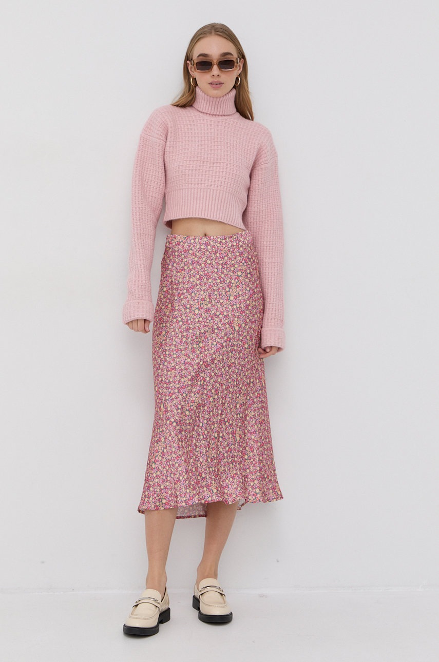 

Светр For Love & Lemons жіночий колір рожевий півгольф