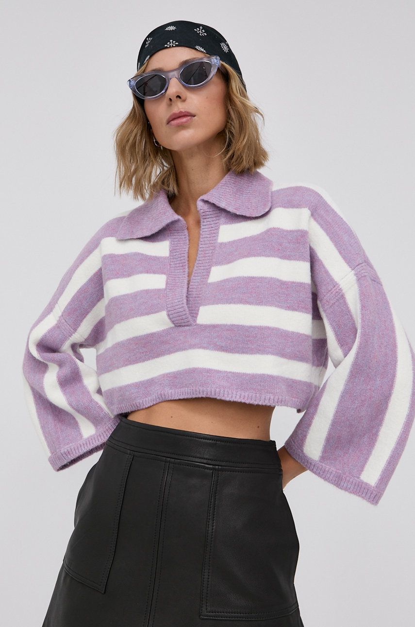 For Love & Lemons Pulover femei, culoarea violet, light 2022 ❤️ Pret Super answear imagine noua 2022