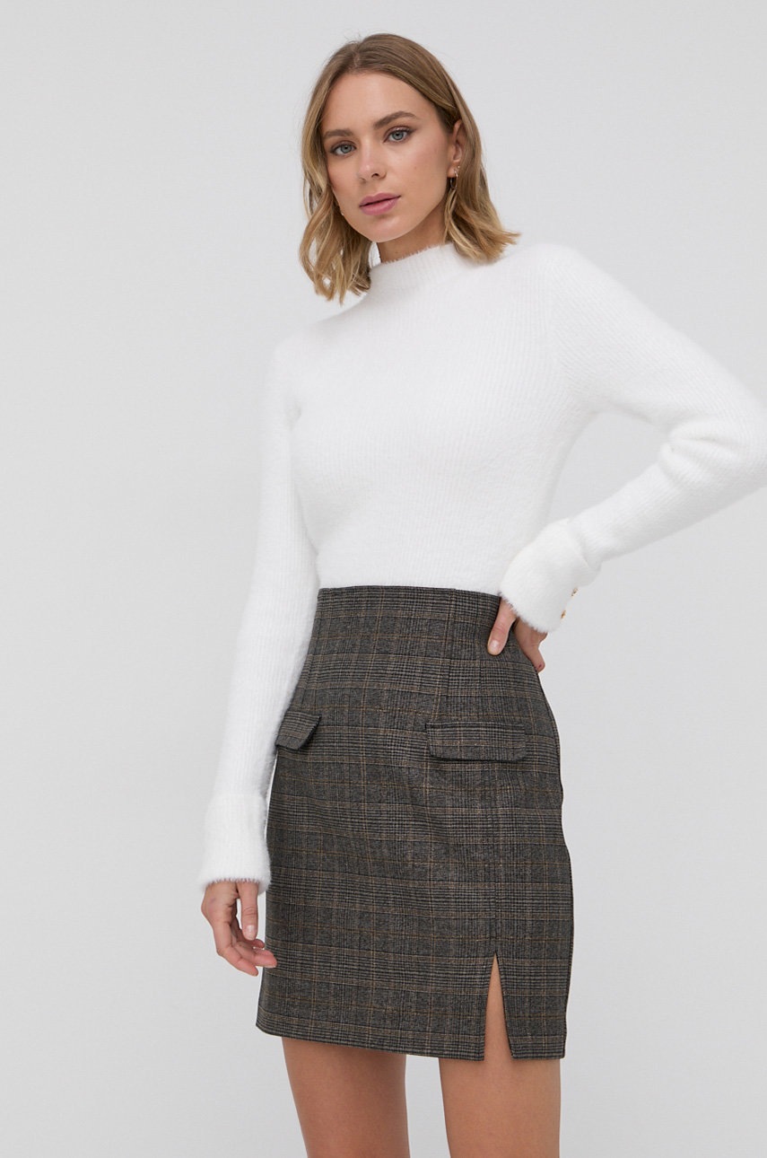 Morgan Pulover Femei, Culoarea Alb, Cu Turtleneck