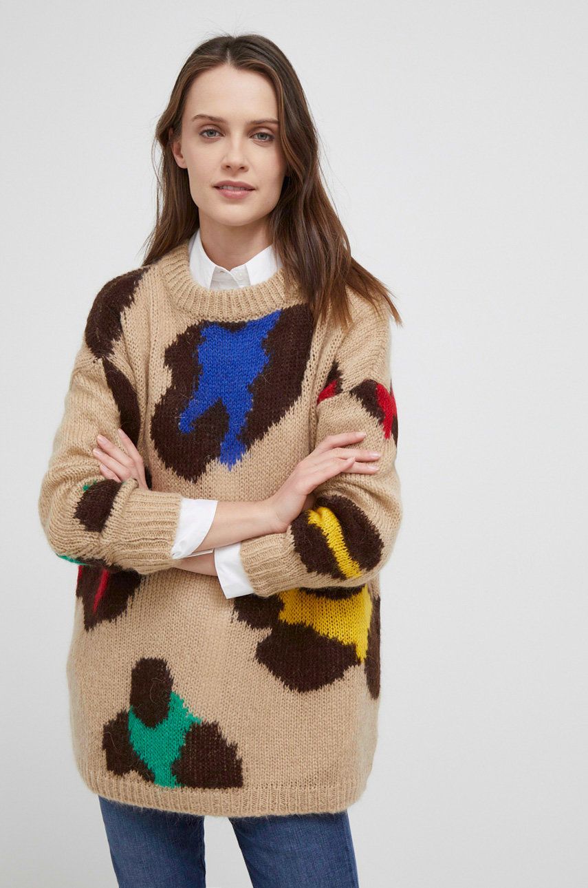 United Colors of Benetton pulover din amestec de lana femei,
