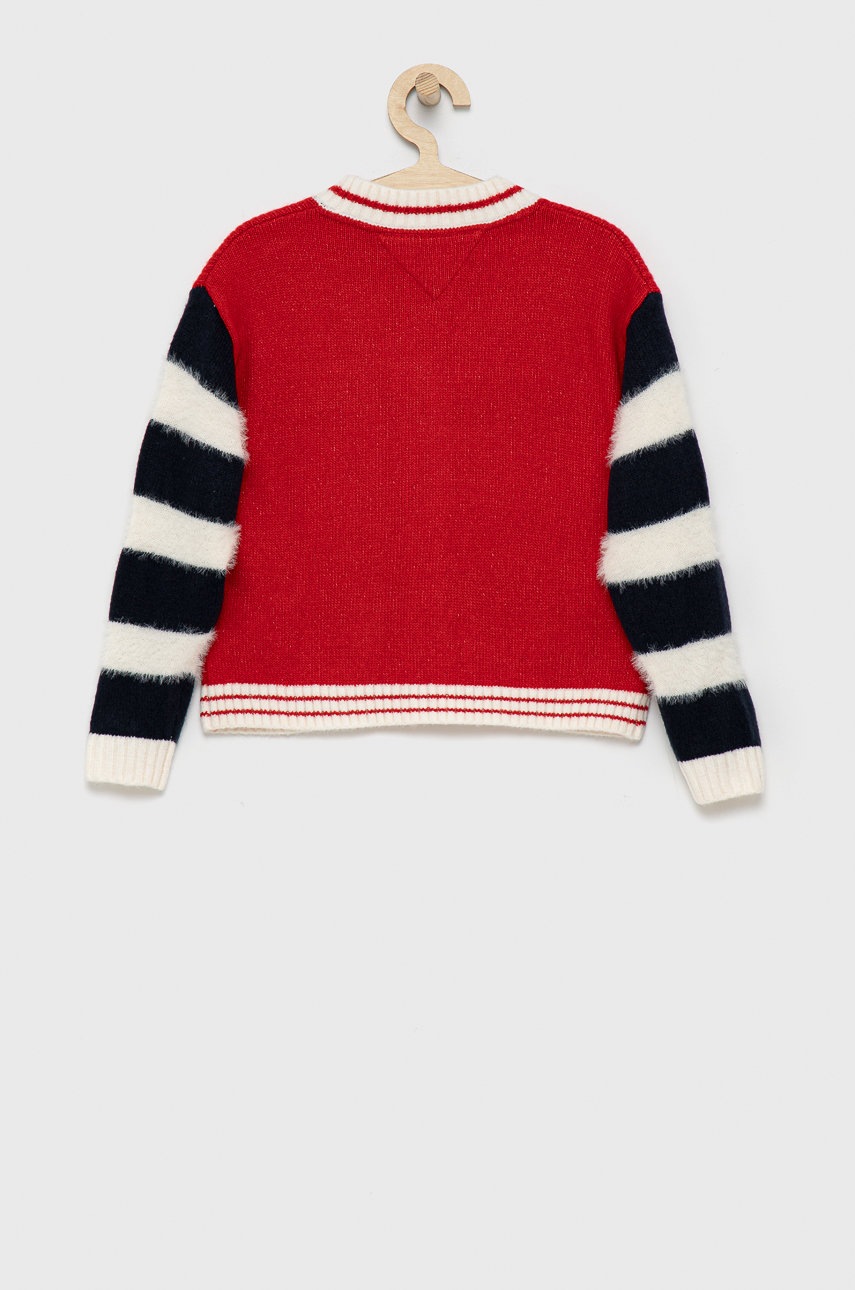 

Дитячий кардиган Tommy Hilfiger колір червоний
