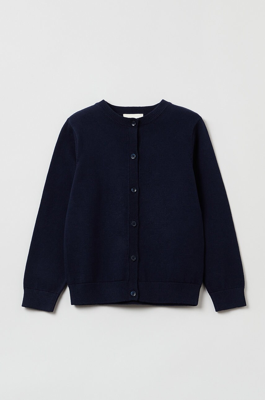 Ovs cardigan copii culoarea albastru marin, light