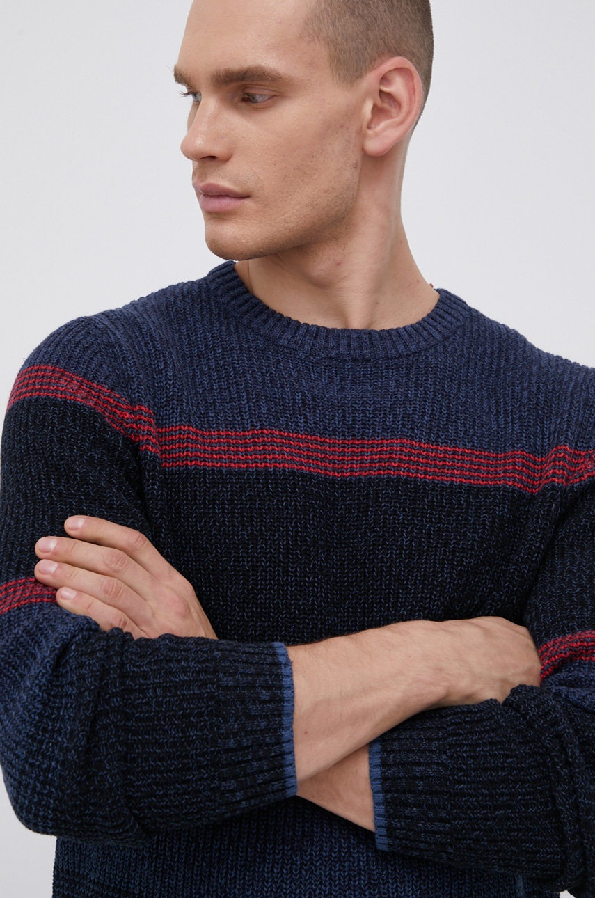 

Пуловер Jack & Jones мъжки в тъмносиньо от лека материя, Тъмносин