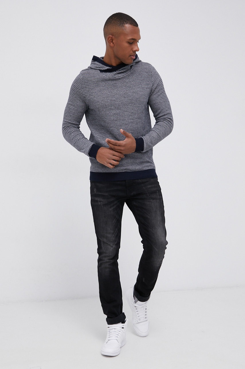 

Свитер Jack & Jones мужской цвет синий лёгкий