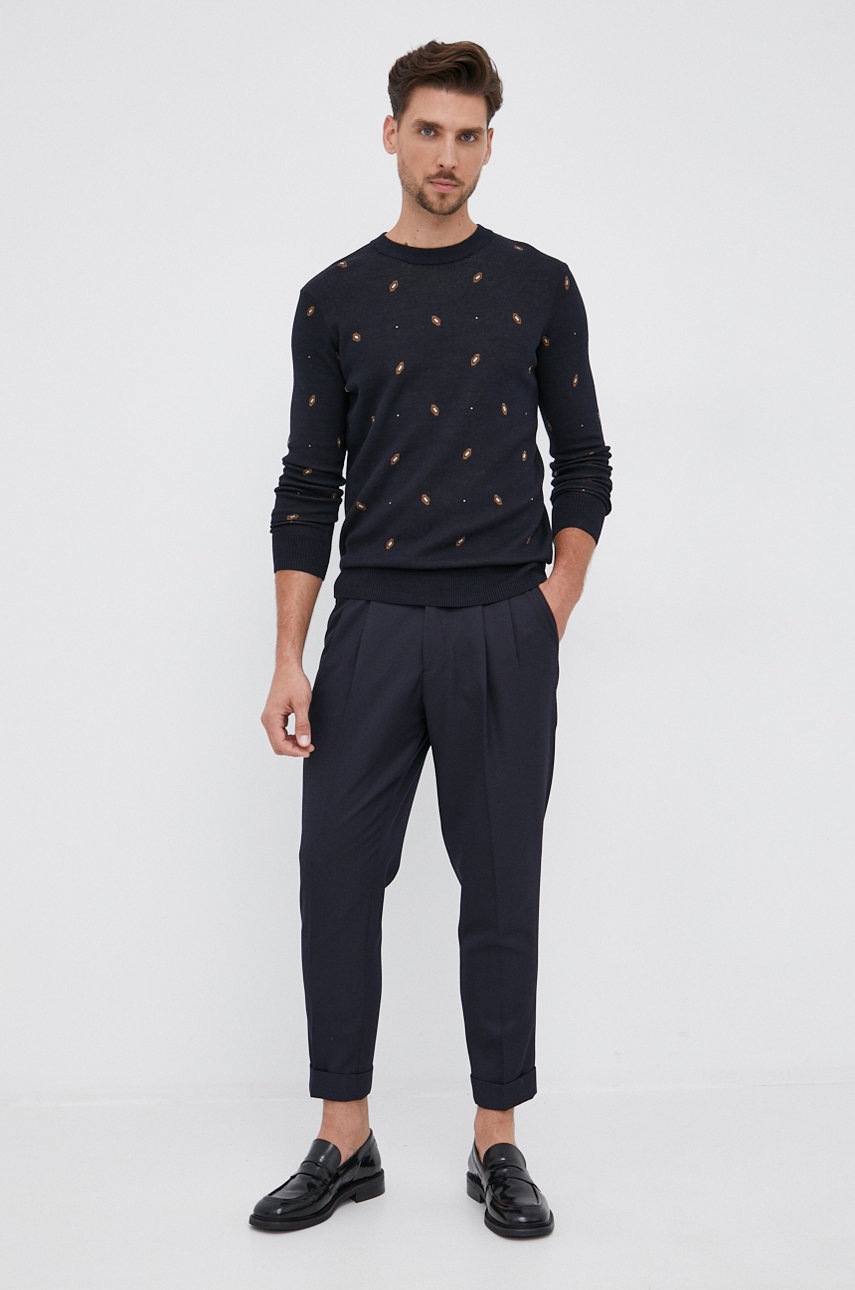

Свитер Scotch & Soda мужской цвет синий лёгкий