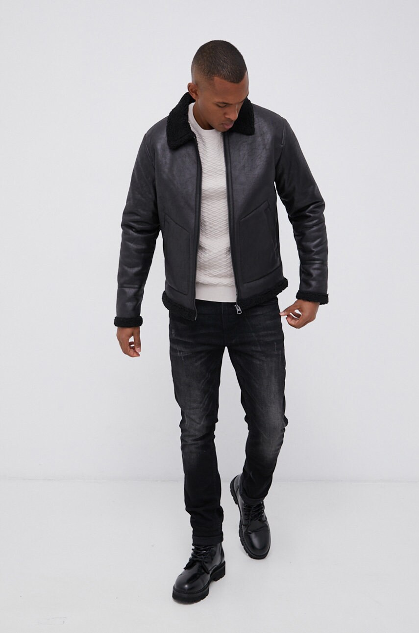 

Хлопковый свитер Jack & Jones мужской цвет кремовый лёгкий