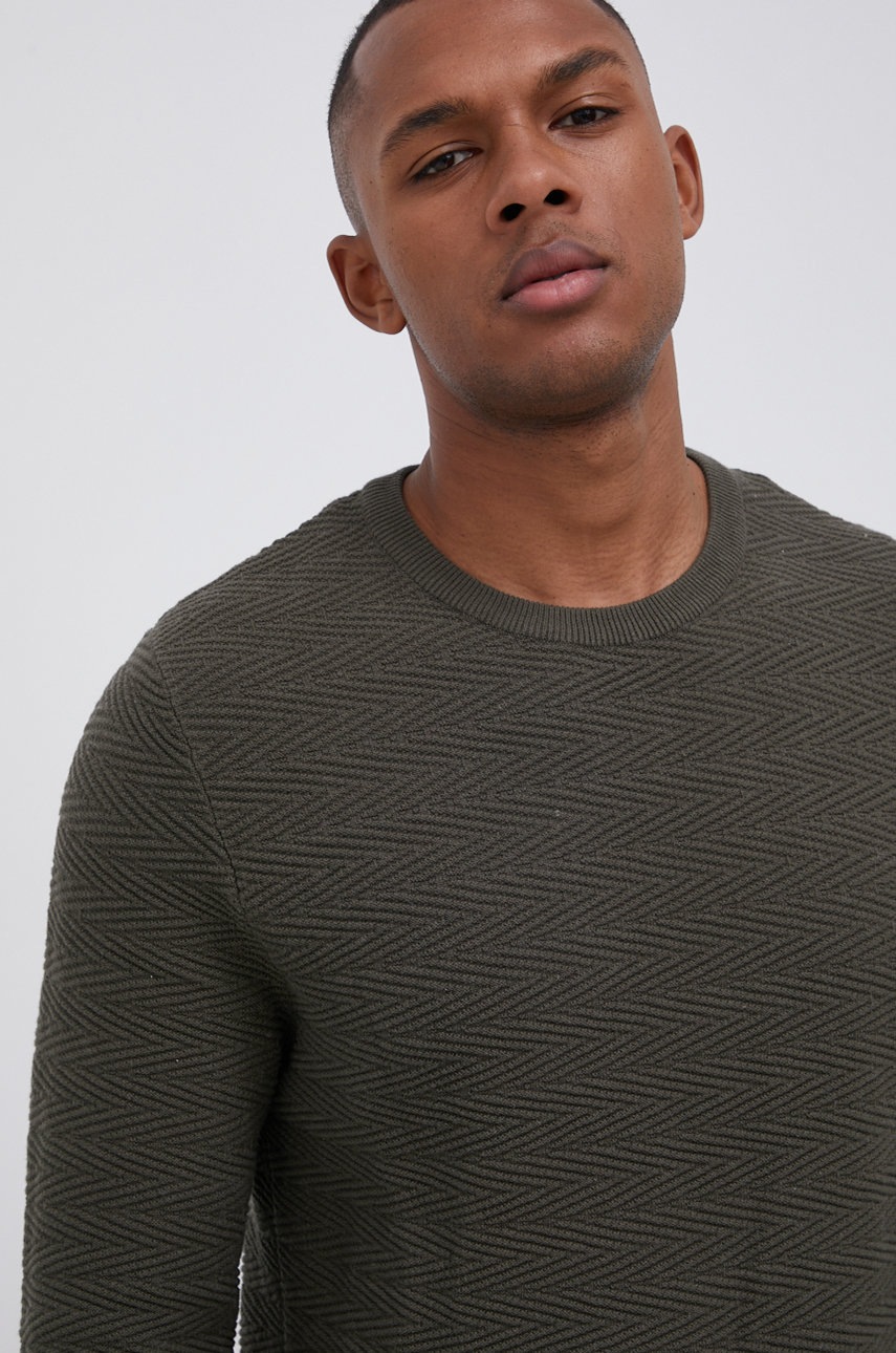 

Jack & Jones - Памучен пуловер, Зелен