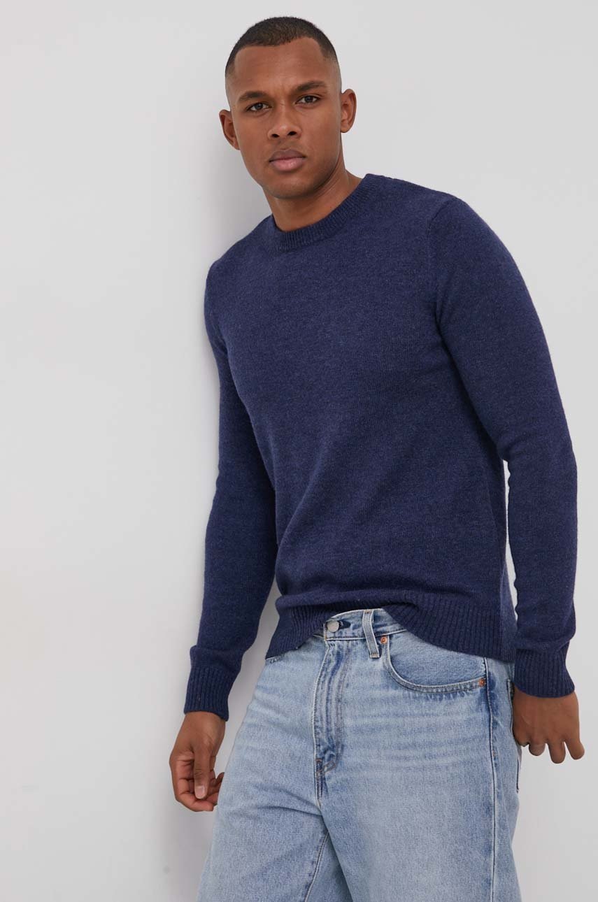 

Premium by Jack&Jones - Вълнен пуловер, Тъмносин