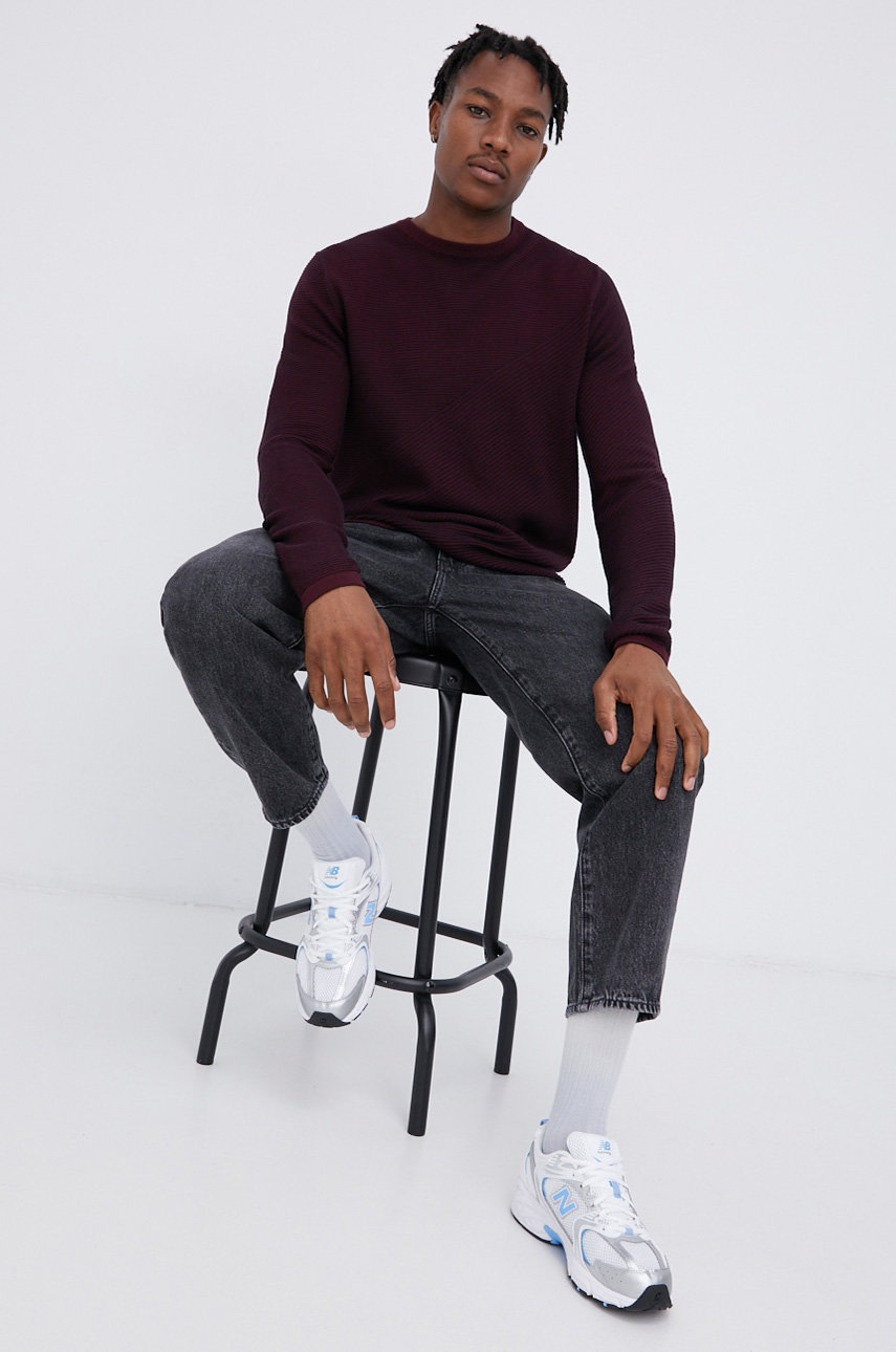 

Свитер Produkt by Jack & Jones мужской цвет фиолетовый