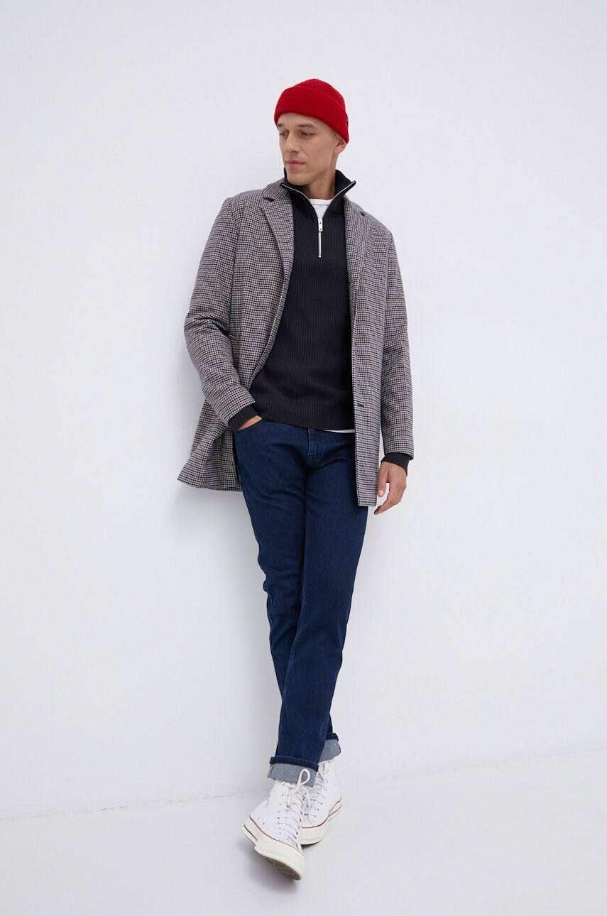 

Свитер Produkt by Jack & Jones мужской цвет серый тёплый