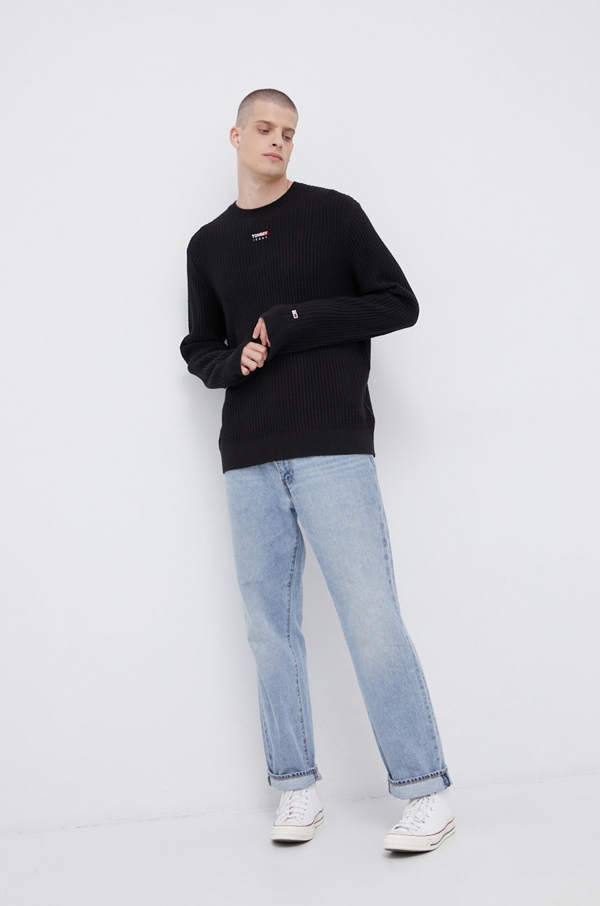 

Свитер Tommy Jeans мужской цвет чёрный