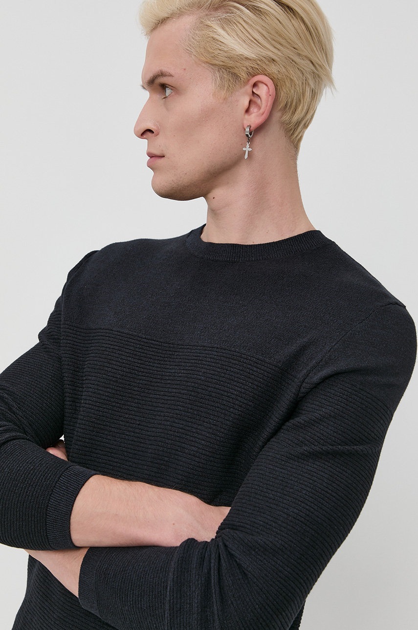 

Пуловер Tom Tailor мъжки в тъмносиньо, Тъмносин