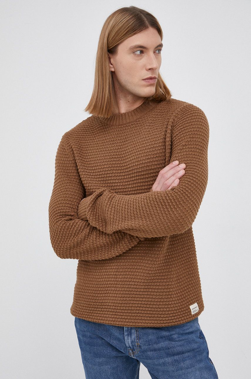 Jack & Jones Sweter męski kolor brązowy