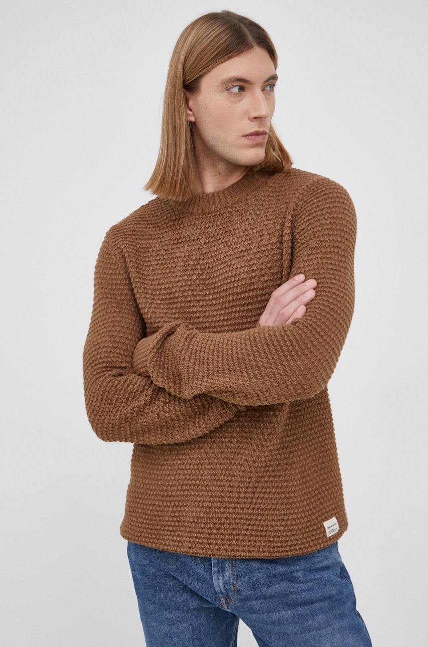 Jack & jones pulover bărbați, culoarea maro