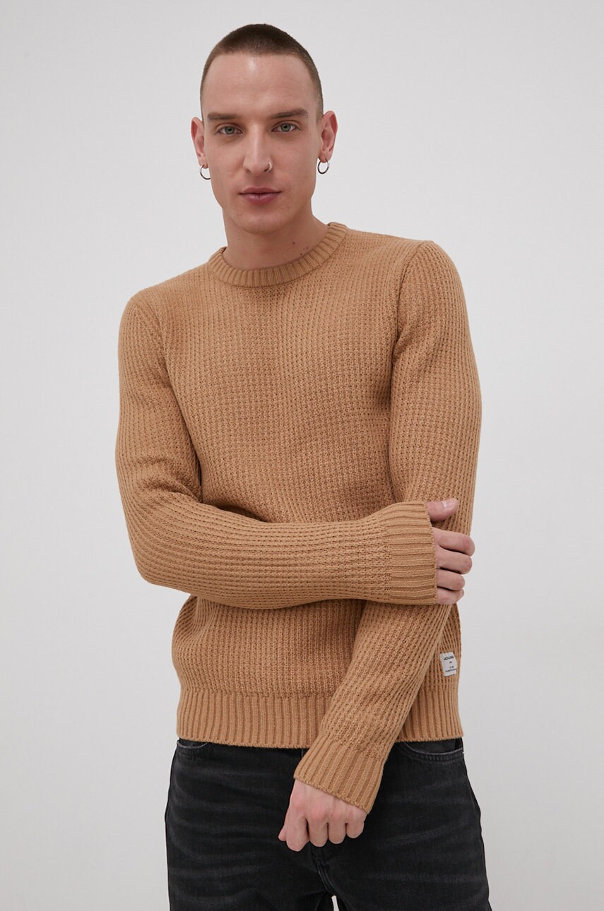 

Пуловер Jack & Jones мъжки в бежово от лека материя, Бежов