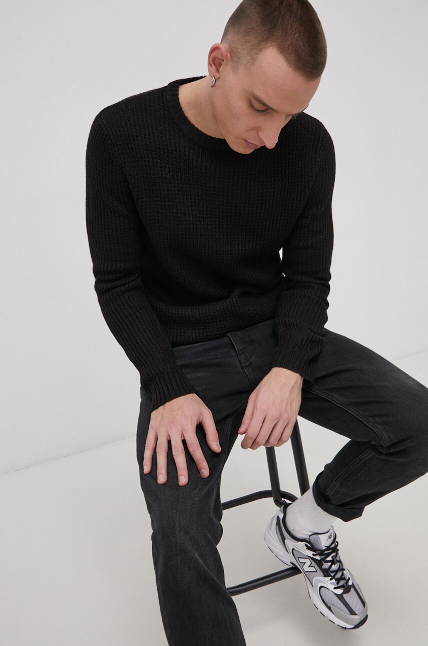 Jack & jones pulover bărbați, culoarea negru, light