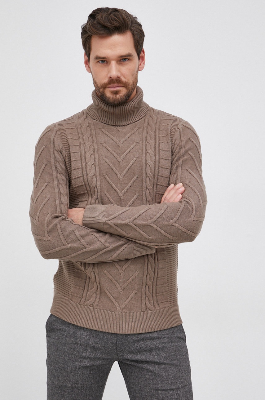 

Guess - Пуловер, Кафяв