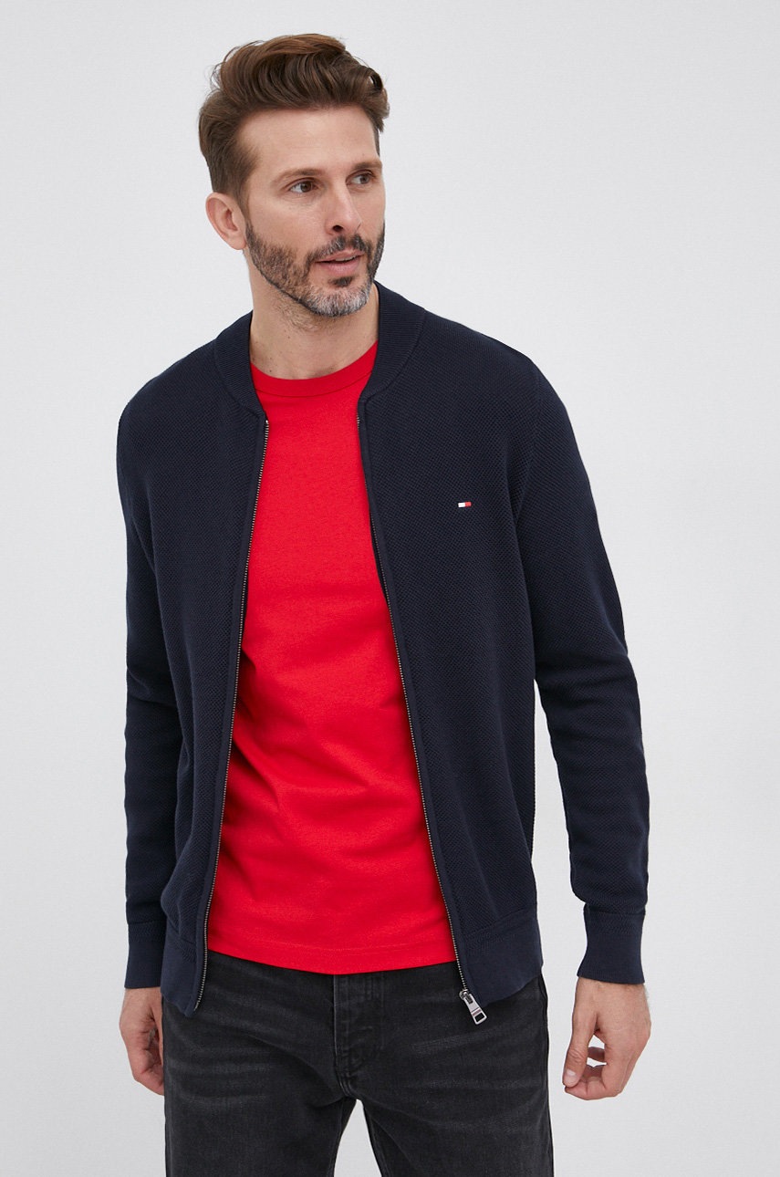 

Памучна жилетка Tommy Hilfiger мъжка в тъмносиньо, Тъмносин