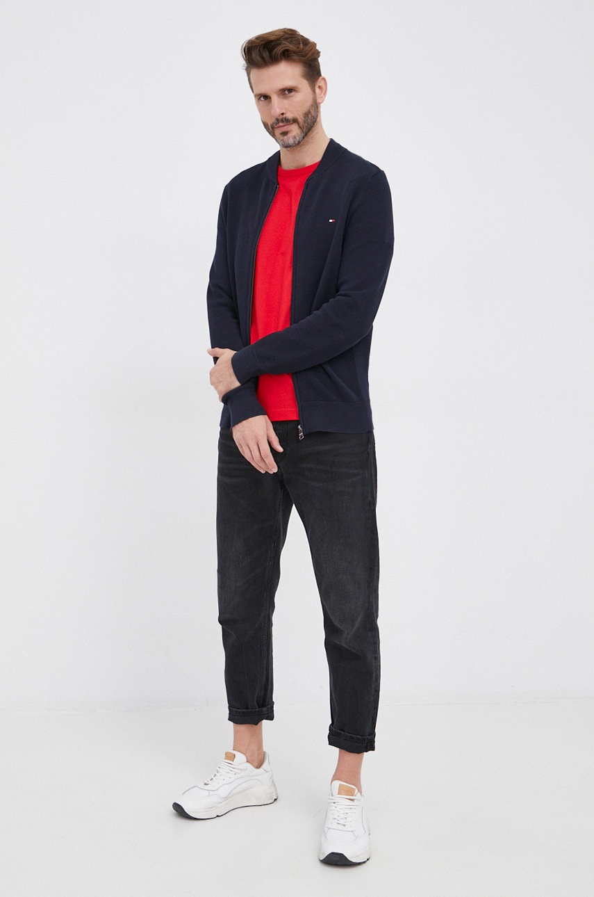 

Хлопковый кардиган Tommy Hilfiger мужской цвет синий