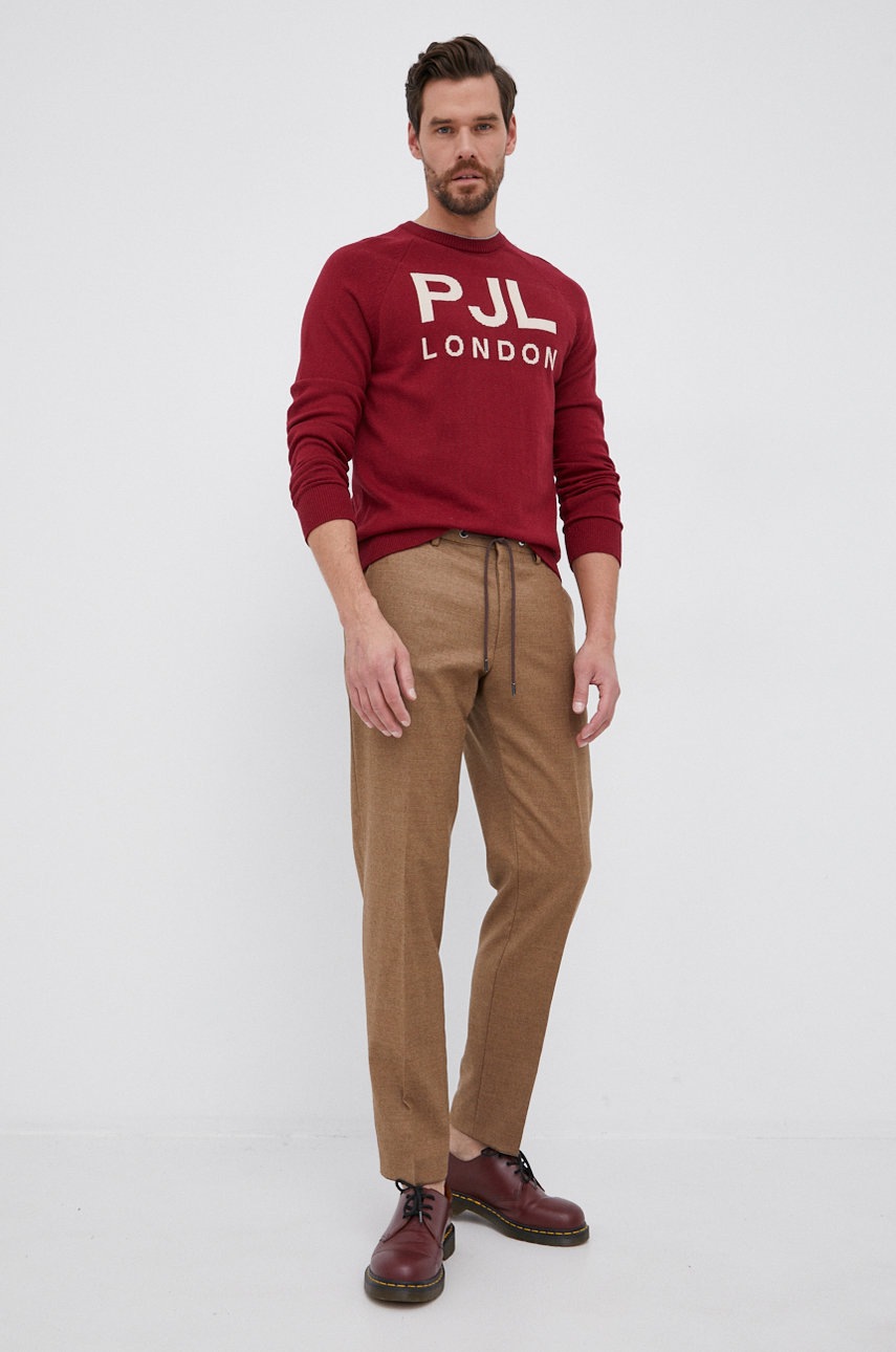 

Светр Pepe Jeans Frederik чоловічий колір червоний легкий