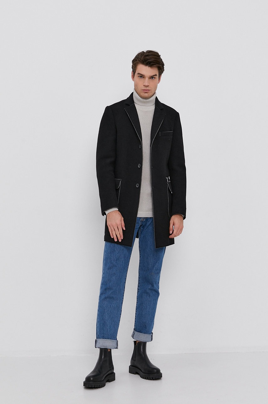 

Светр G-Star Raw чоловічий колір бежевий теплий гольф