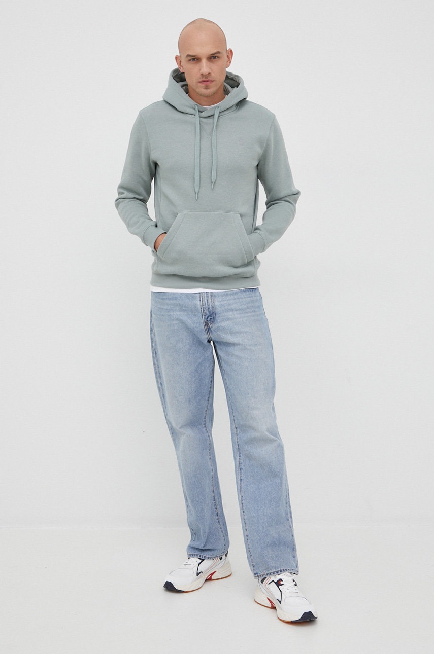 

Кофта G-Star Raw мужская цвет зелёный однотонная