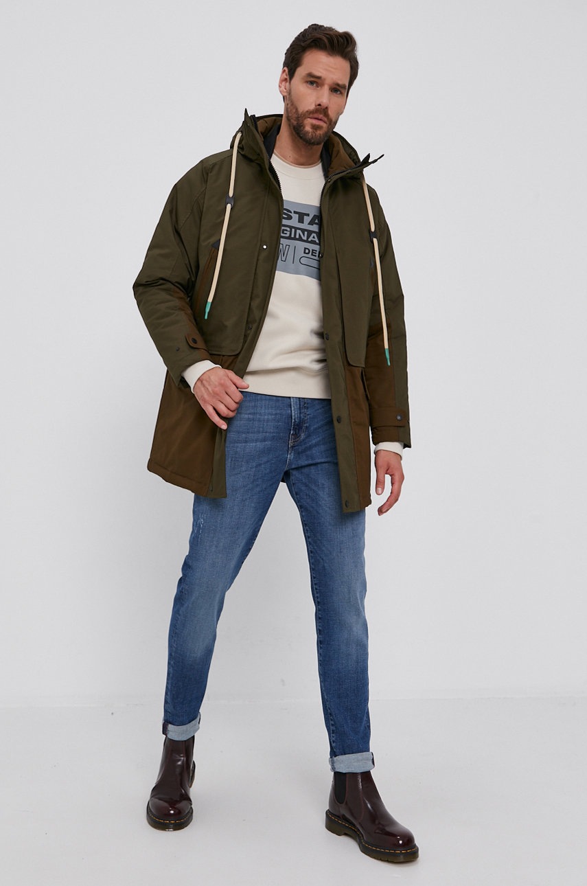 

Кофта G-Star Raw мужская цвет бежевый с принтом